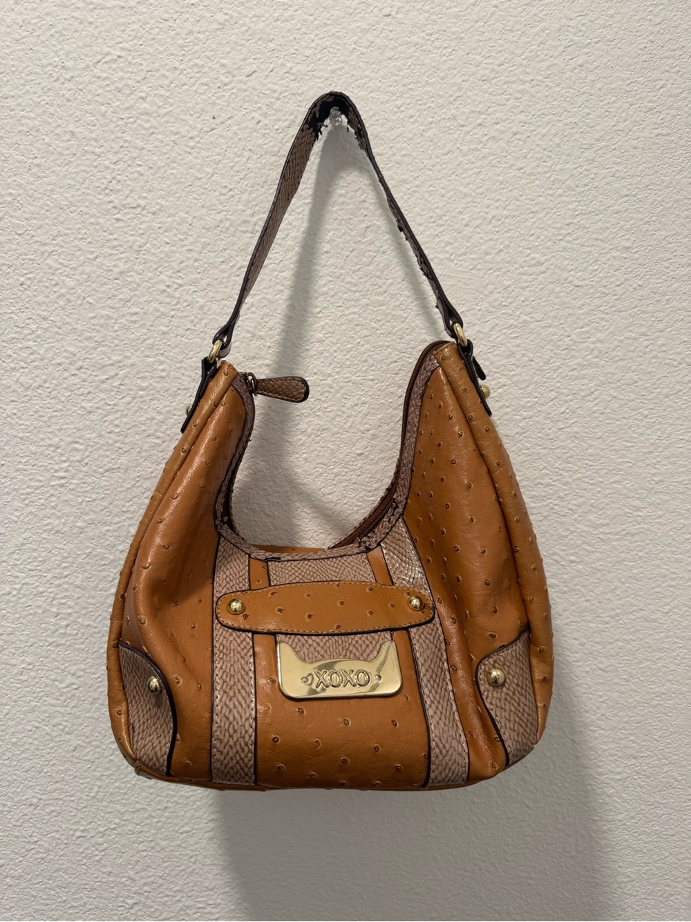XOXO Two-Tone Tan & Brown Shoulder Bag